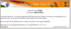 Online Indian Visa Form 2