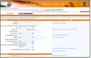 Online Indian Visa Form